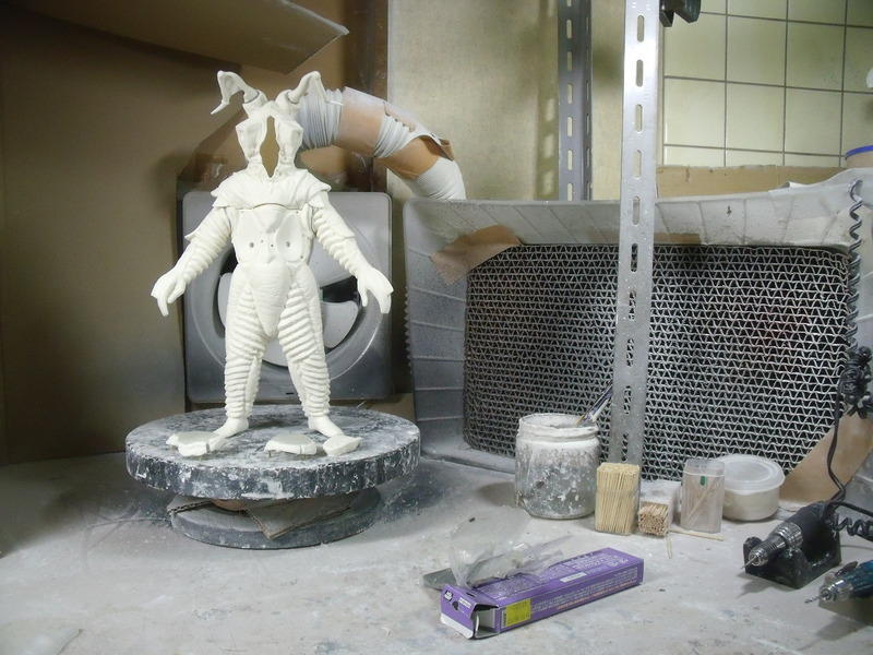 宇宙恐竜ゼットン完成品製作記 その3: 怪獣ガレージキット造形記録